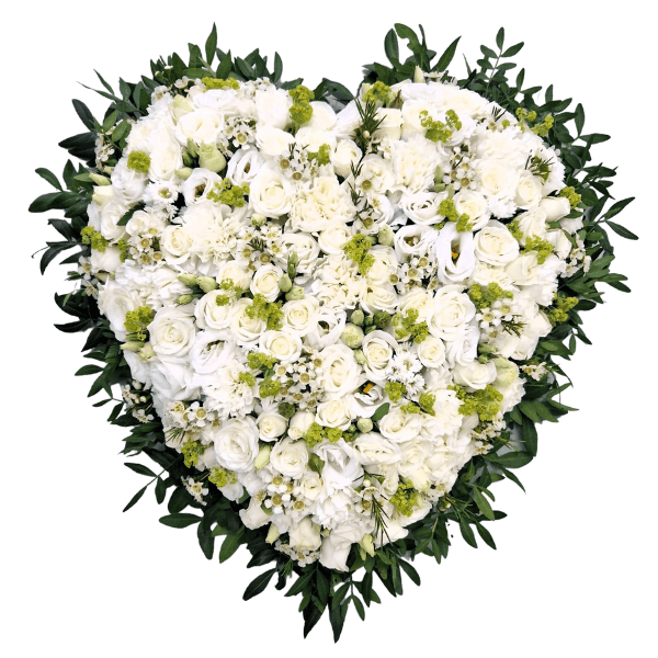 Mourning heart white