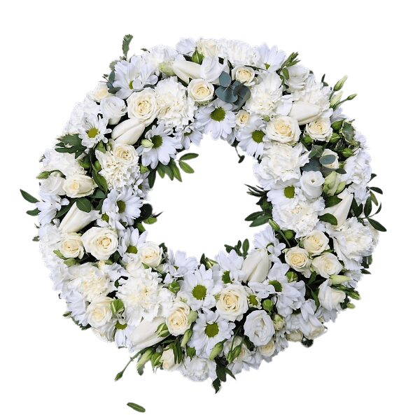 Mourning wreath white